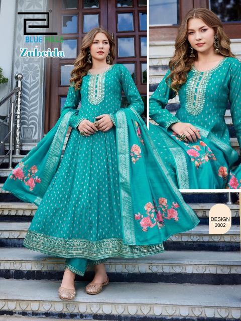 Blue hills zubeida anarkali designer kurtis wholesale online
